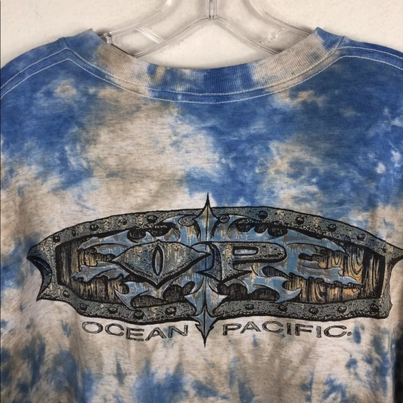 Ocean Pacific OP Vintage Sky + Sand T-Shirt Tie Dye Surf Beach - Men’s XL - Picture 7 of 10